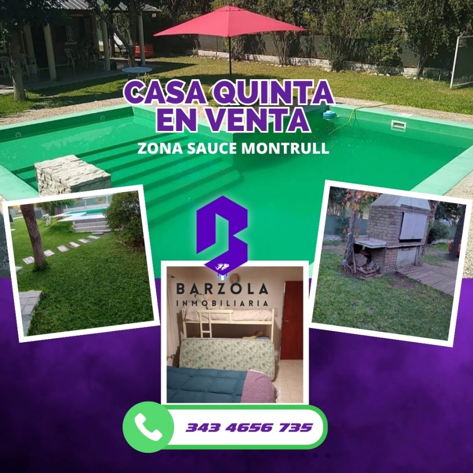 CASA QUINTA EN VENTA - SAUCE MONTRULL