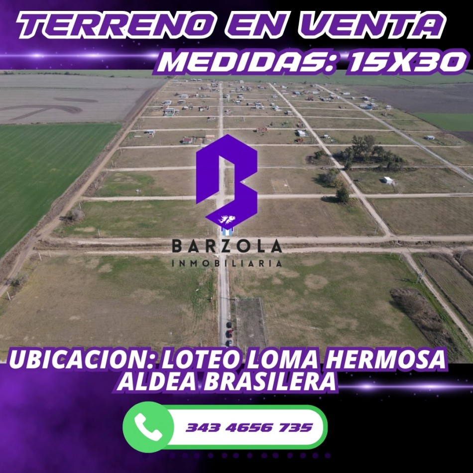 TERRENOS EN VENTA -LOMA HERMOSA