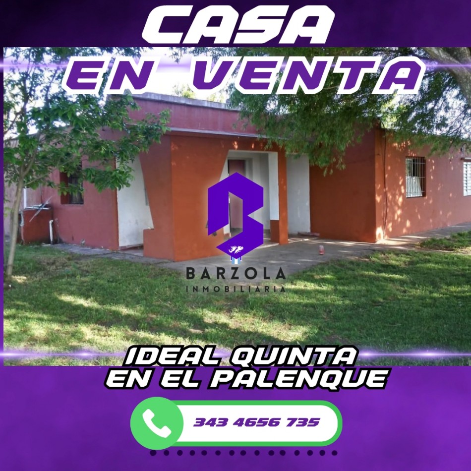 CASAS EN VENTA - IDEAL QUINTA EN EL PALENQUE