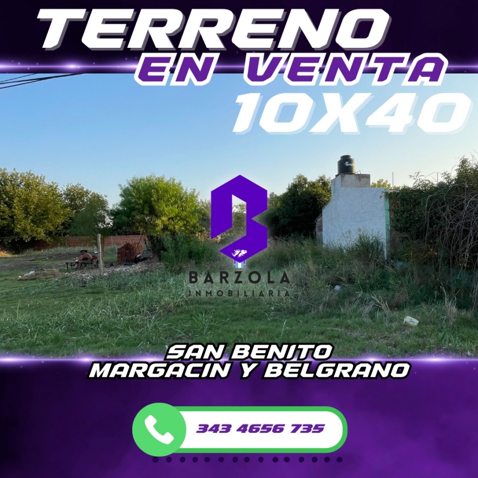 TERRENOS EN VENTA - EN SAN BENITO