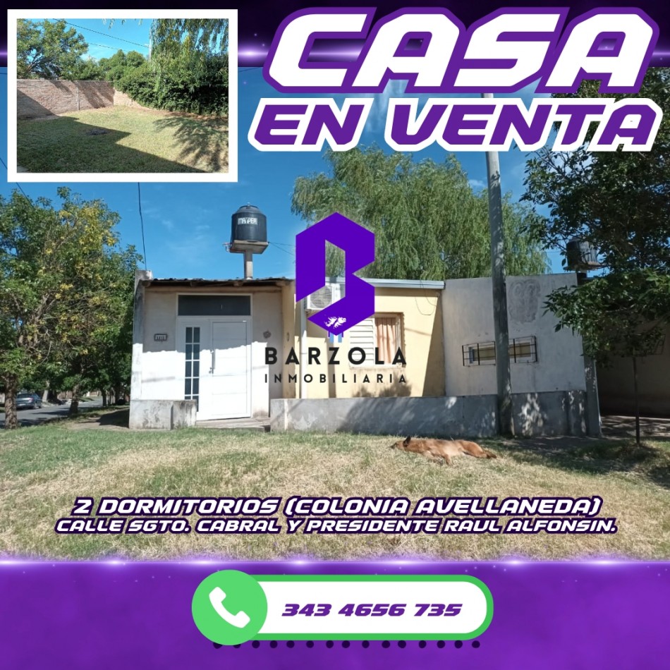 CASAS EN VENTA. COLONIA AVELLANEDA.