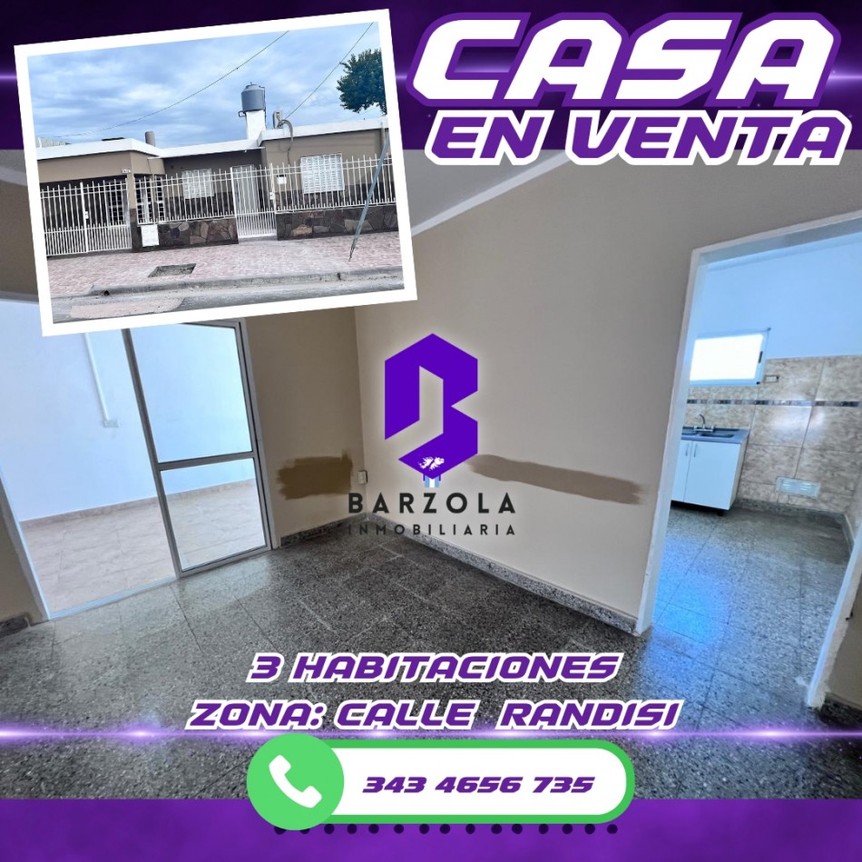 CASA EN VENTA- TRES DORMITORIOS