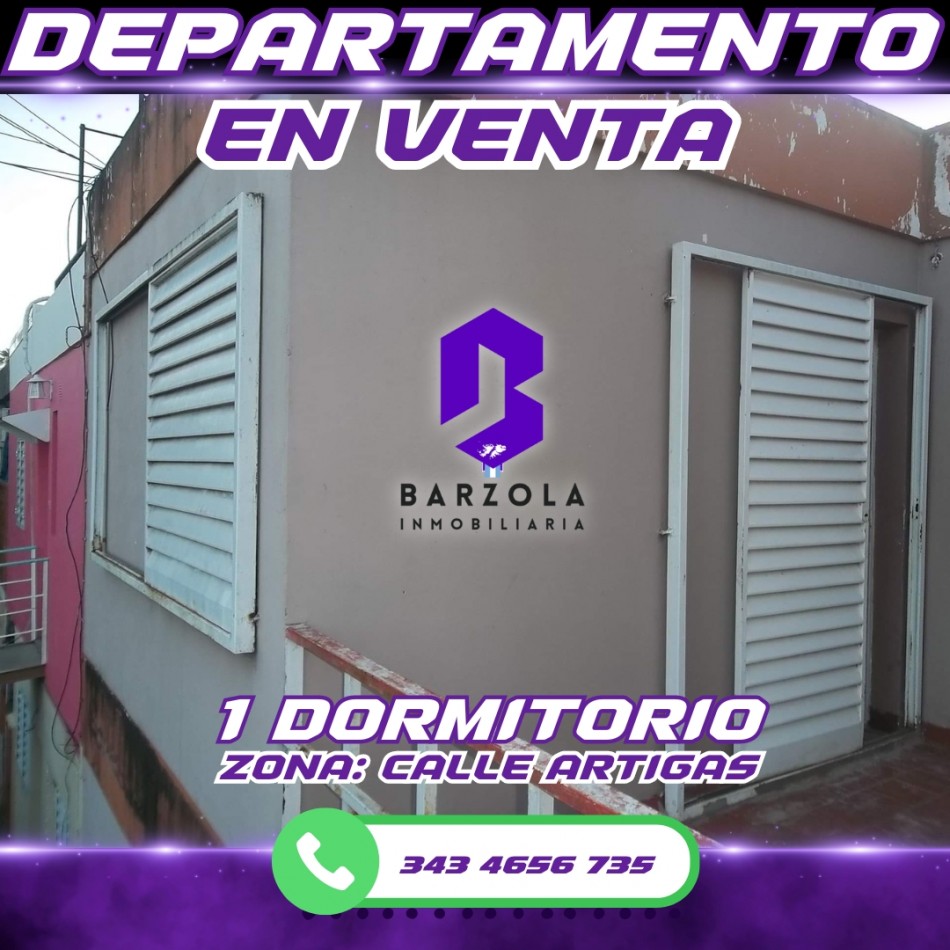 DEPARTAMENTO 1D EN VENTA.