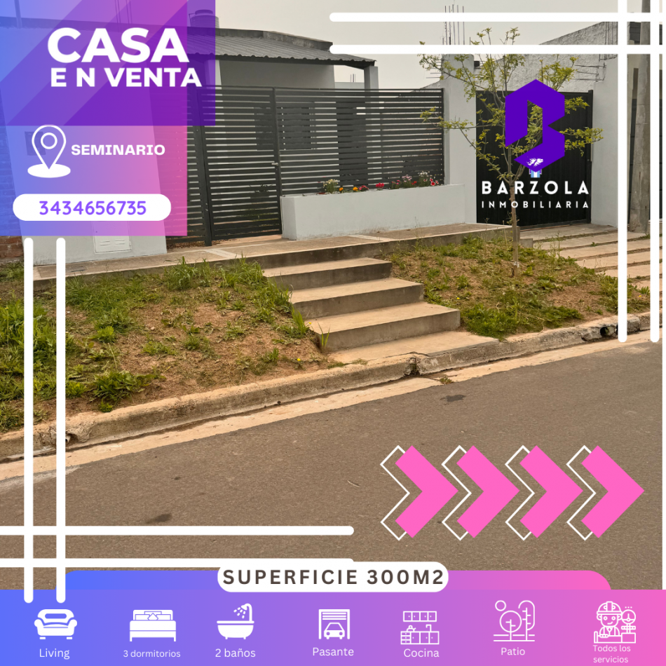 Casas en venta de tres dormitorios zona seminario