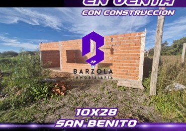TERRENO EN VENTA CON CONSTRUCCION. SAN BENITO.